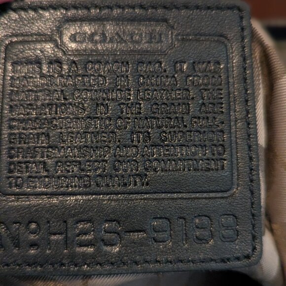 Vintage Coach 9188 Black Leather Legacy Slim Duffle Shoulder Bag/crossbody - Picture 10 of 11